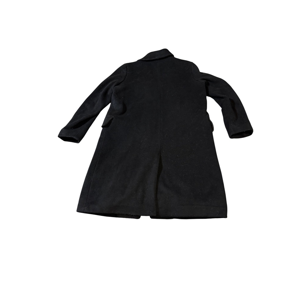 NWOT H&M Women Black Wool Blend Coat Size 6 Overcoat Single Breasted Warm Collar - Picture 8 of 8